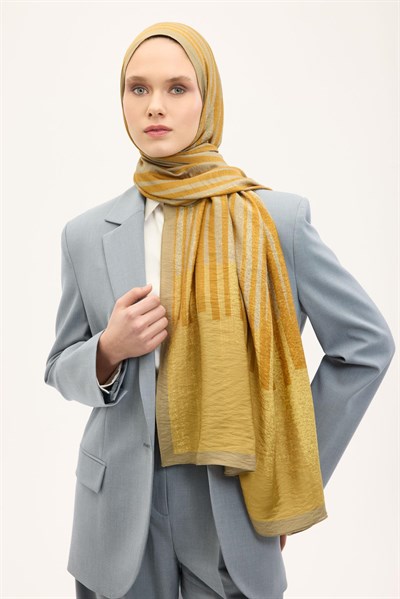Urban Hours Orya Pastel Sarı Mayda Şal 190x70