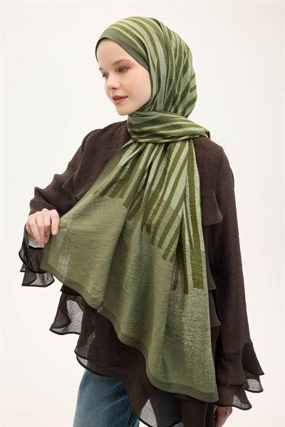 Urban Hours Orya Yeşil Mayda Şal 190x70