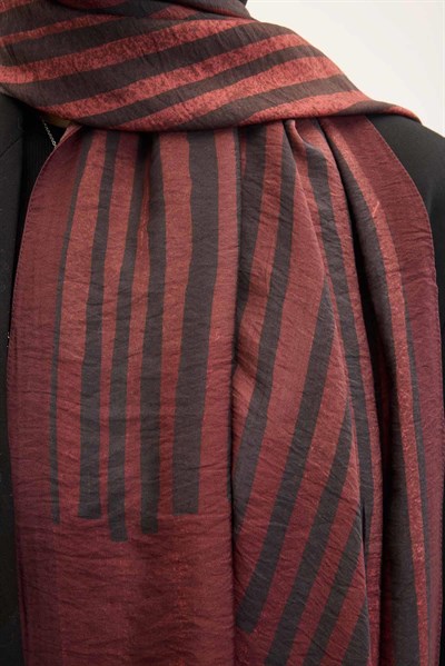 Urban Hours Orya Bordo Mayda Şal 190x70