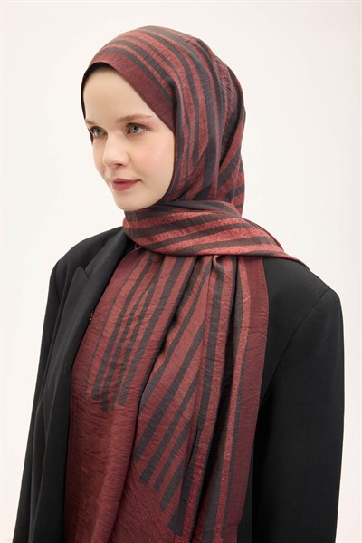 Urban Hours Orya Bordo Mayda Şal 190x70