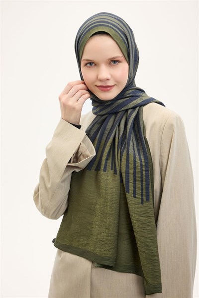 Urban Hours Orya Koyu Yeşil Mayda Şal 190x70