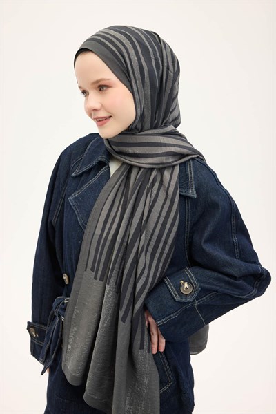 Urban Hours Orya Koyu Gri Mayda Şal 190x70