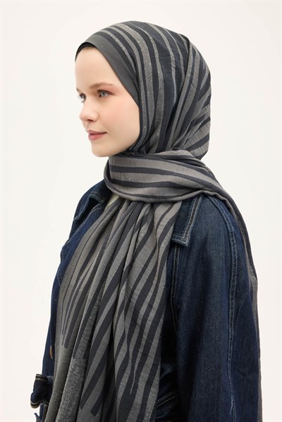 Urban Hours Orya Koyu Gri Mayda Şal 190x70