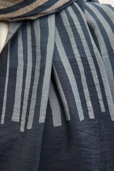 Urban Hours Orya Gece Mavisi Mayda Şal 190x70