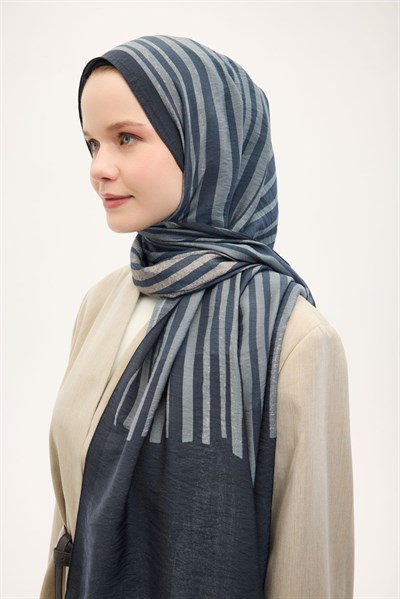 Urban Hours Orya Gece Mavisi Mayda Şal 190x70