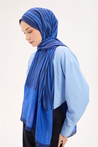 Urban Hours Orya Gök Mavi Mayda Şal 190x70