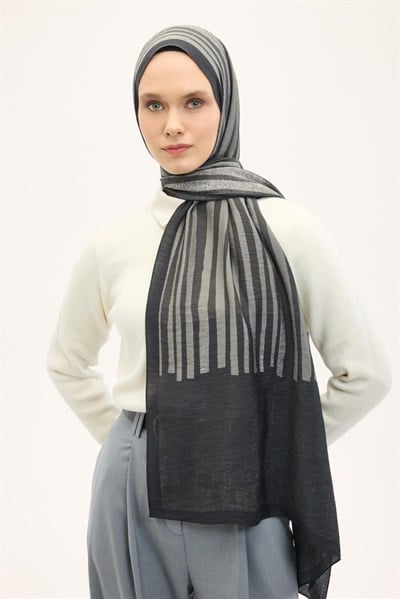 Urban Hours Orya Siyah Mayda Şal 190x70