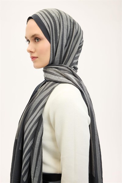 Urban Hours Orya Siyah Mayda Şal 190x70