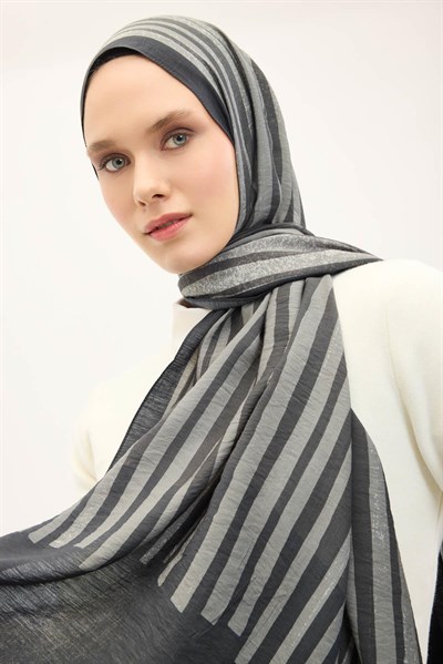 Urban Hours Orya Siyah Mayda Şal 190x70