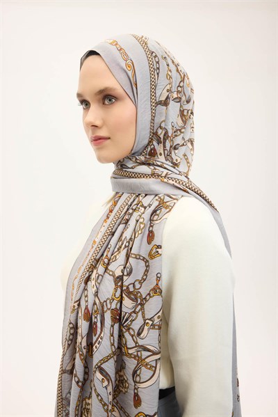 Urban Hours Liora Gümüş Mayda Şal 190x70