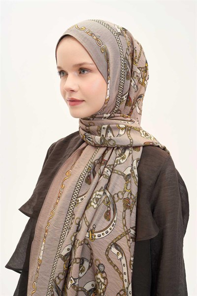 Urban Hours Liora Sütlü Kahve Mayda Şal 190x70