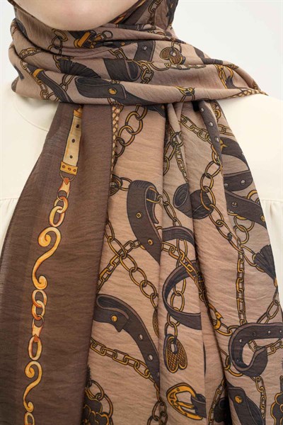 Urban Hours Liora Acı Kahve Mayda Şal 190x70