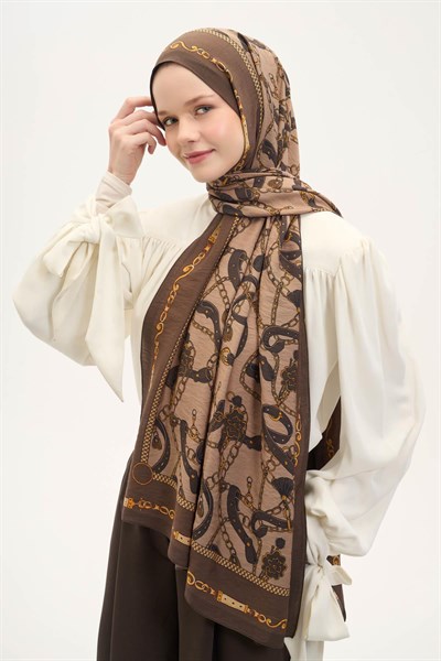 Urban Hours Liora Acı Kahve Mayda Şal 190x70