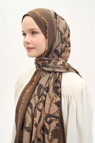 Urban Hours Liora Acı Kahve Mayda Şal 190x70