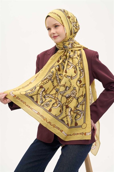 Urban Hours Liora Pastel Sarı Mayda Şal 190x70