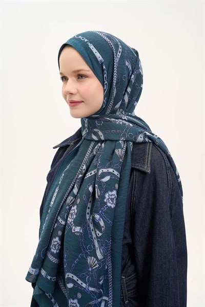 Urban Hours Liora Petrol Yeşili Mayda Şal 190x70