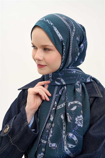 Urban Hours Liora Petrol Yeşili Mayda Şal 190x70