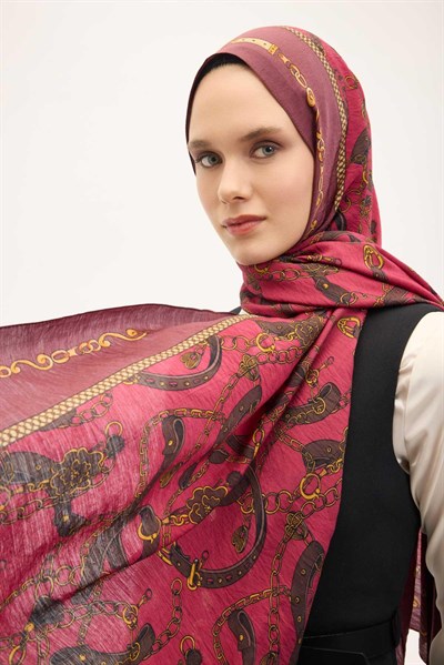 Urban Hours Liora Vişne Mayda Şal 190x70