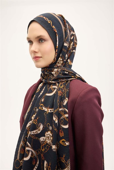 Urban Hours Liora Koyu Siyah Mayda Şal 190x70