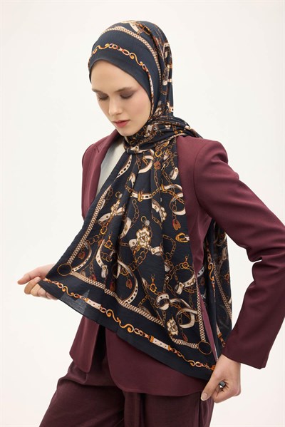 Urban Hours Liora Koyu Siyah Mayda Şal 190x70