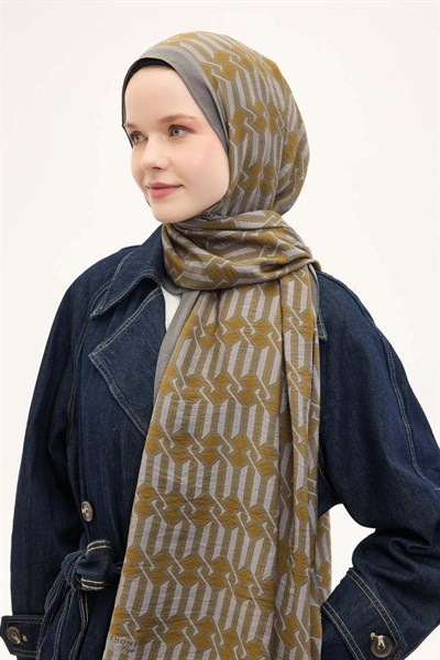 Urban Hours Lumera Hardal Mayda Şal 190x70