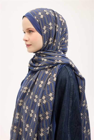 Urban Hours Lumera Mavi Mayda Şal 190x70