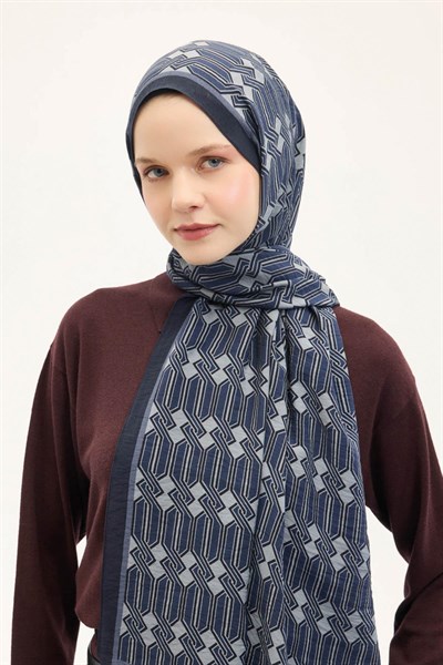 Urban Hours Lumera Gece Mavi Mayda Şal 190x70