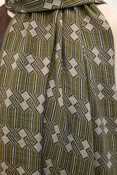 Urban Hours Lumera Yağ Yeşili Mayda Şal 190x70