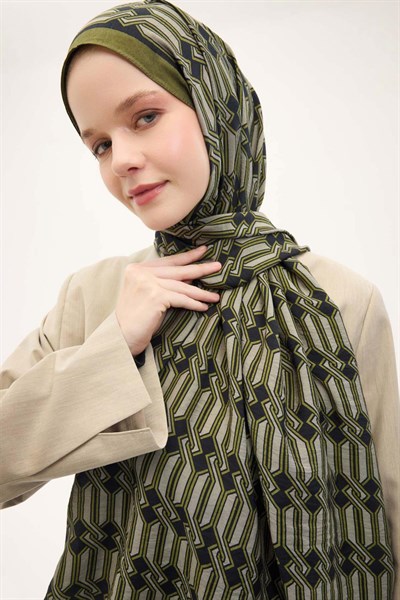 Urban Hours Lumera Avokado Yeşili Mayda Şal 190x70