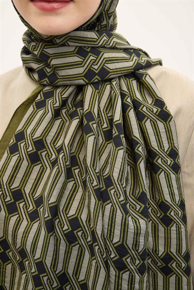 Urban Hours Lumera Avokado Yeşili Mayda Şal 190x70