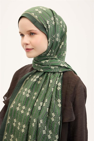 Urban Hours Lumera Nane Yeşili Mayda Şal 190x70