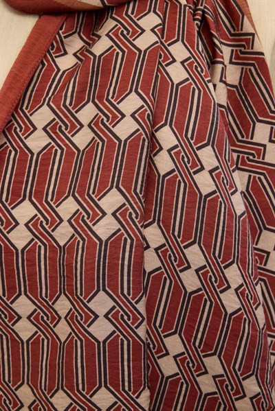 Urban Hours Lumera Kiremit Kırmızı Mayda Şal 190x70