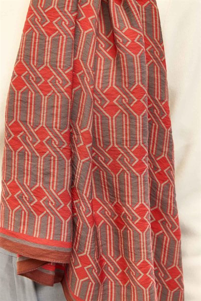 Urban Hours Lumera Turuncu Kırmızı Mayda Şal 190x70