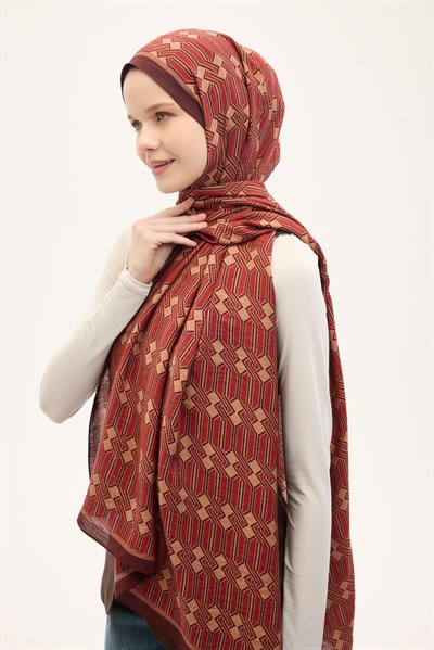 Urban Hours Lumera Mürdüm Mayda Şal 190x70