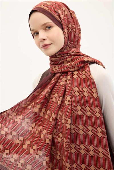 Urban Hours Lumera Mürdüm Mayda Şal 190x70