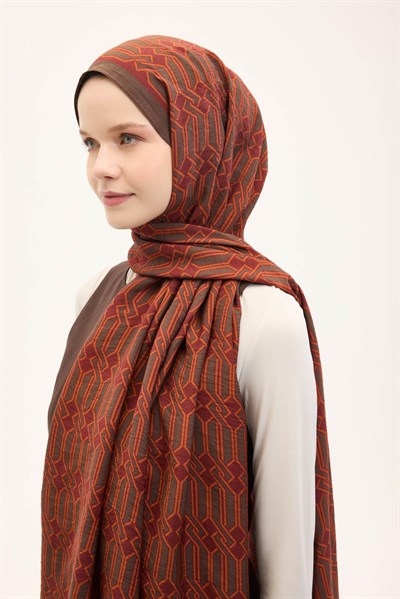 Urban Hours Lumera Çikolata Kahve Mayda Şal 190x70