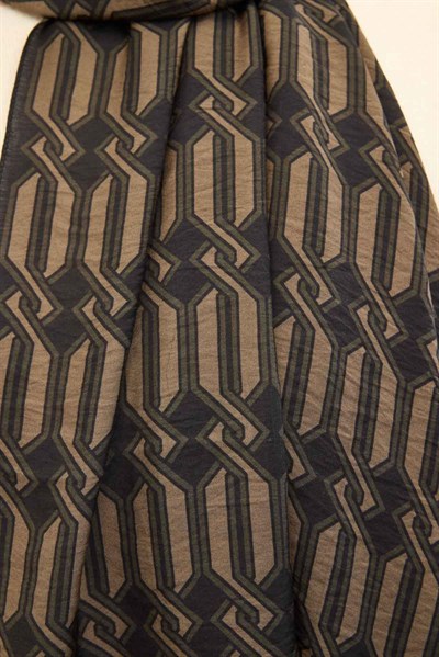 Urban Hours Lumera Koyu Kahverengi Mayda Şal 190x70