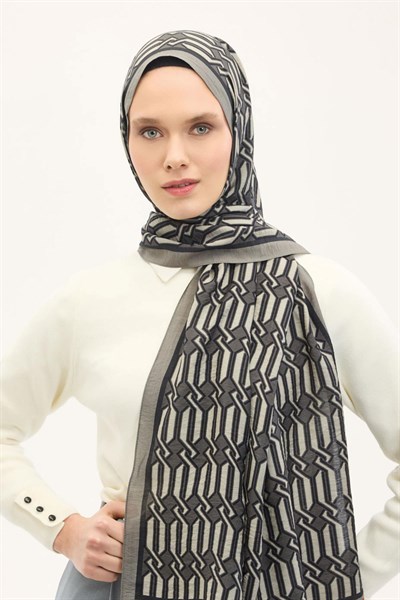 Urban Hours Lumera Koyu Gri Mayda Şal 190x70