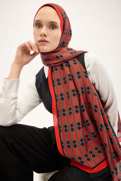 Urban Hours Lumera Canlı Kırmızı Mayda Şal 190x70