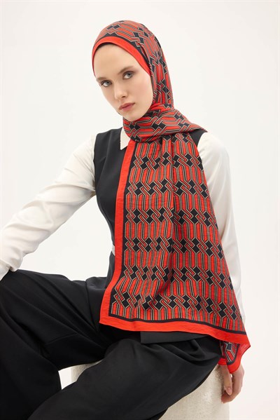 Urban Hours Lumera Canlı Kırmızı Mayda Şal 190x70