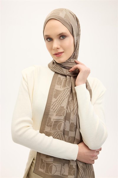 Urban Hours Elvora Sütlü Kahve Mayda Şal 190x70