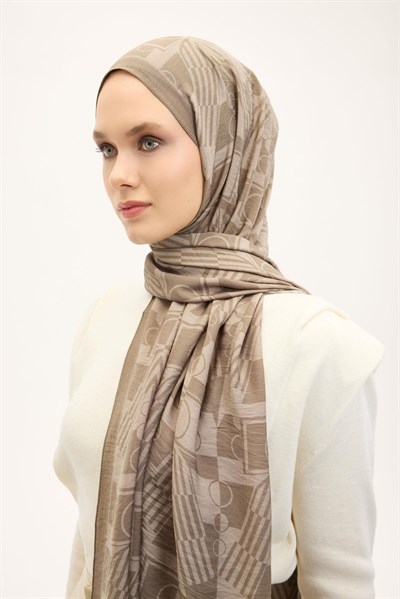 Urban Hours Elvora Sütlü Kahve Mayda Şal 190x70