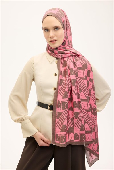 Urban Hours Elvora Pembe Mayda Şal 190x70