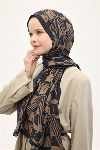 Urban Hours Elvora Siyah Mayda Şal 190x70