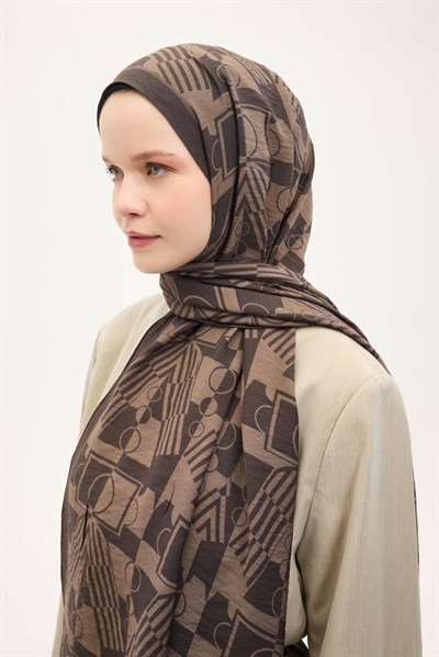 Urban Hours Elvora Çikolata Kahve Mayda Şal 190x70