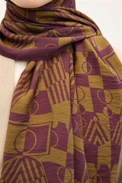 Urban Hours Elvora Vişne Çürüğü Mayda Şal 190x70