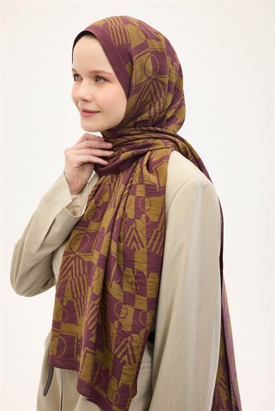 Urban Hours Elvora Vişne Çürüğü Mayda Şal 190x70