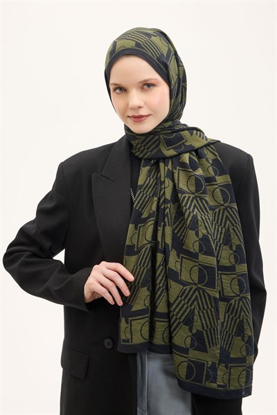 Urban Hours Elvora Koyu Siyah Mayda Şal 190x70