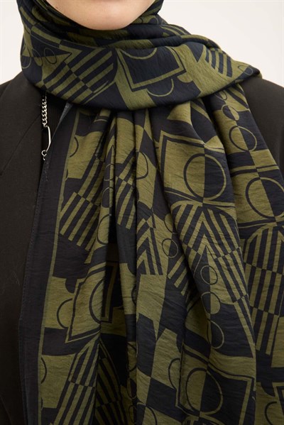 Urban Hours Elvora Koyu Siyah Mayda Şal 190x70