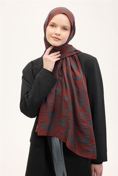 Urban Hours Elvora Kiremit Mayda Şal 190x70